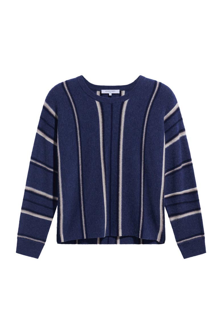 Ricki 100% Cashmere Striped Sweater, Alternate, color, Jeans
