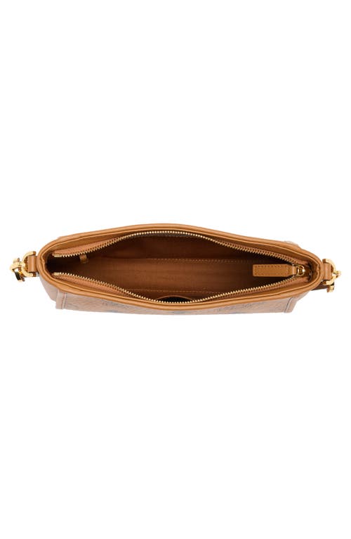 Mcm Aren Monogram Convertible Shoulder Bag In Brown