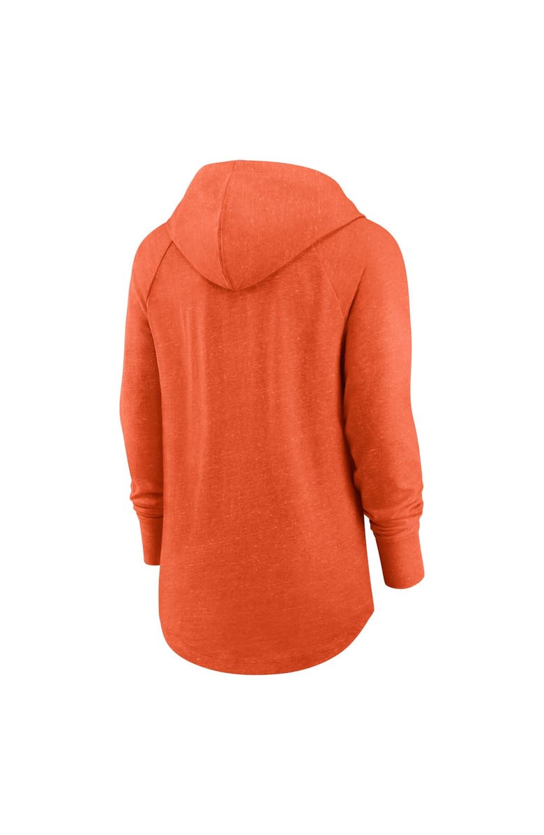 Nike Women's Nike Orange Chicago Bears Minimal Statement Lightweight Raglan Funnel Neck Pullover Hoodie, Alternate, color,