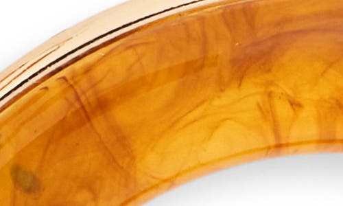 Nordstrom Rack Round Resin Hoop Earrings In Brown- Gold