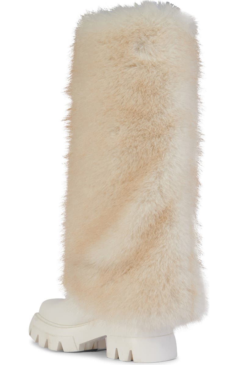AZALEA WANG Ahsoka Faux Shearling Lug Sole Boot, Alternate, color, White