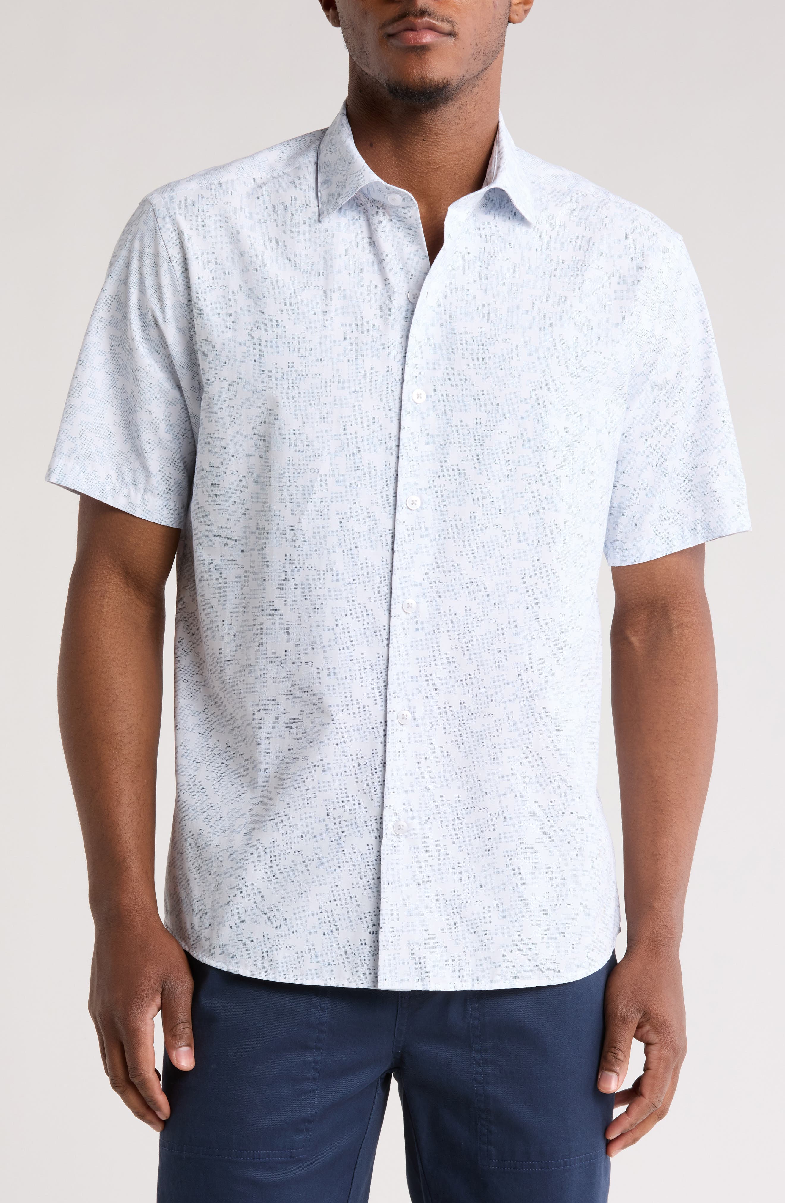 WESTZEROONE Mateo Short Sleeve Button-Up Shirt