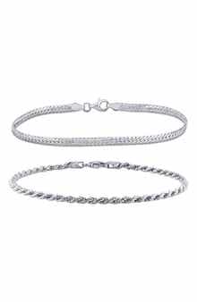 DELMAR Set of 2 Mixed Chain Bracelets