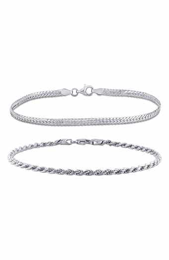 Set of 2 Mixed Chain Bracelets
