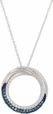 SAVVY CIE JEWELS Diamond Open Circle Pendant Necklace