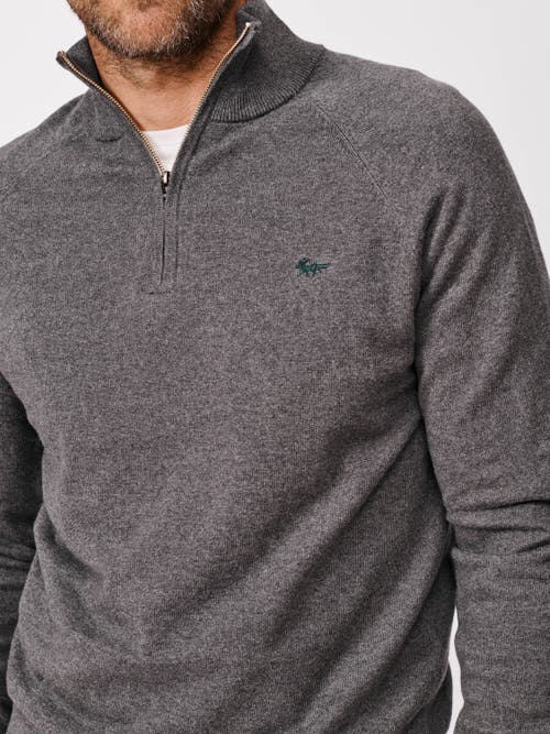 Aubin Bonby Zip Neck Sweater In Gray