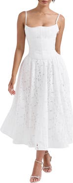 HOUSE OF CB Francine Cotton Eyelet Skirt