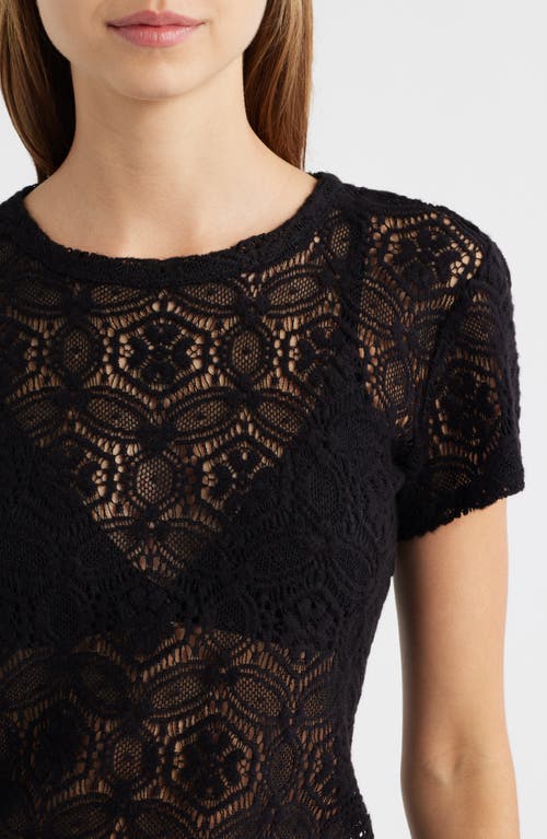 Frame The Lace T-shirt In Black