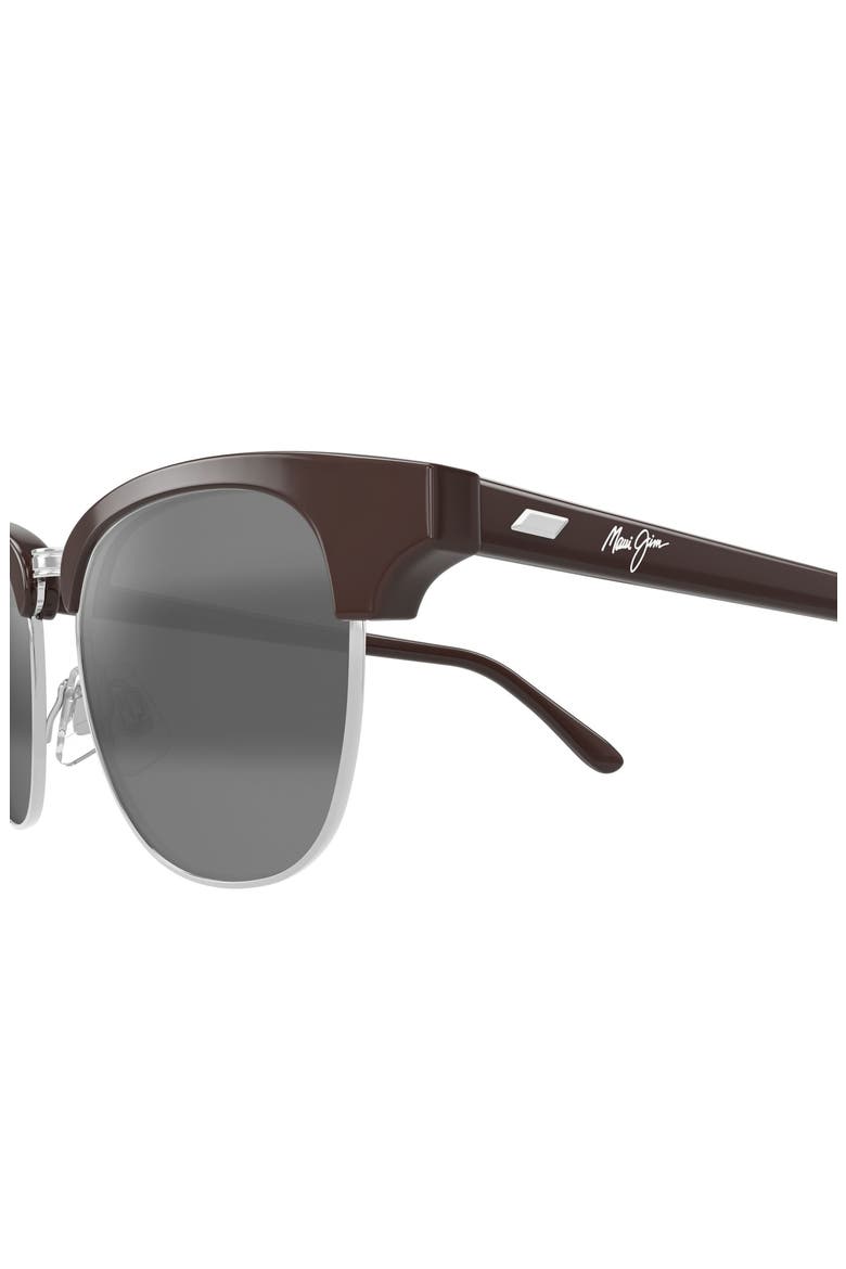 Holomua 52mm Polarized Wraparound Sunglasses, Alternate, color, BROWN/ GREY