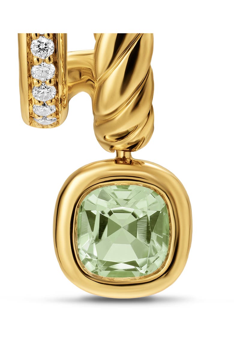 David Yurman Mercer<sup>®</sup> Color Two-Row Drop Earrings, 19.5mm, Alternate, color, Prasiolite