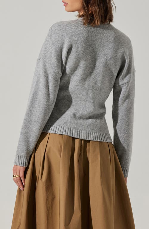 Astr The Label Saffi V-neck Cardigan In Gray