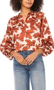 Vince Camuto Floral Satin Top
