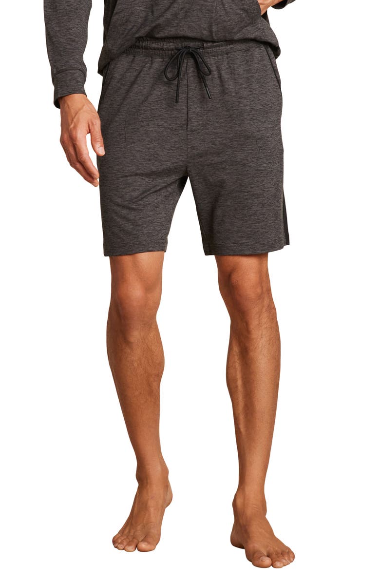 Barefoot Dreams<sup>®</sup> Malibu Collection<sup>®</sup> Butterchic Track Shorts, Main, color, Heather Carbon