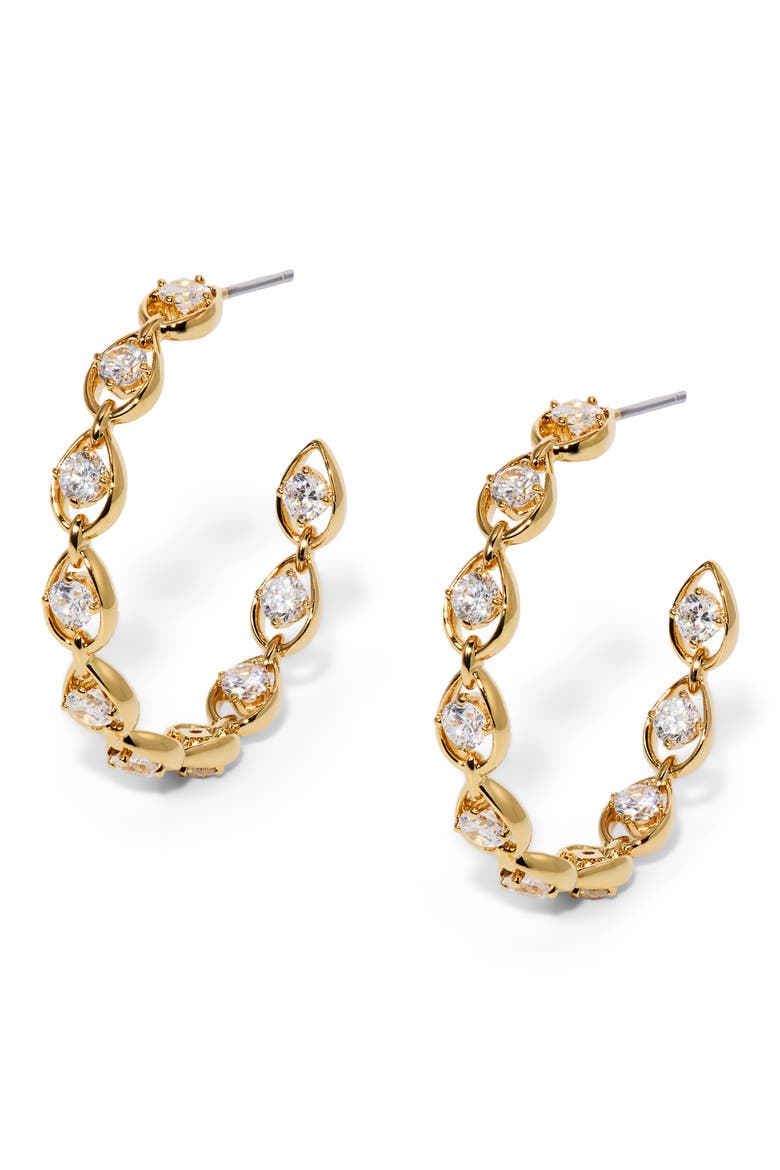 It Girl Medium Hoop Earrings, Main, color, GOLD