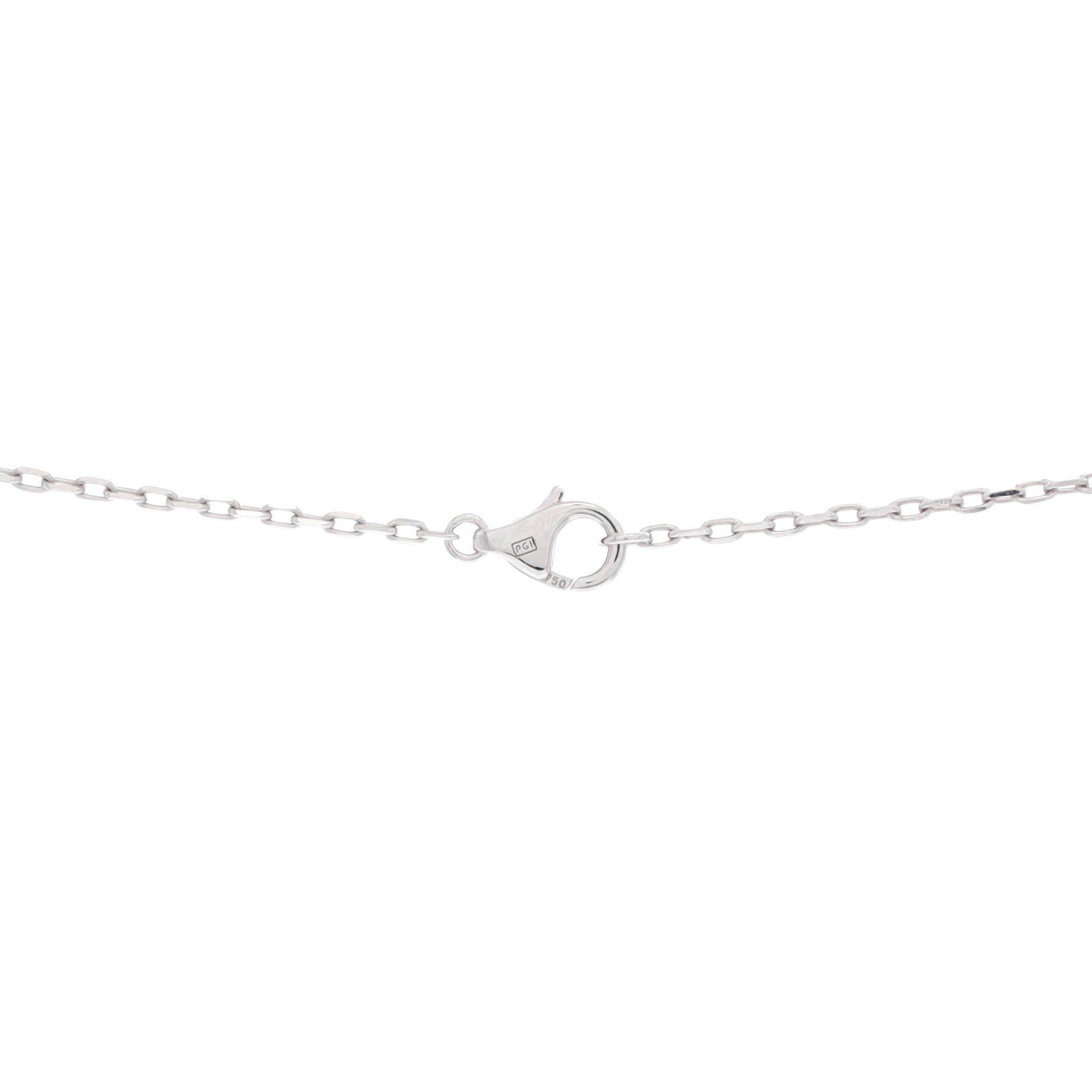 Love Interlocking Pave Necklace 18K White Gold and Diamonds, Alternate, color, Metallic Gold