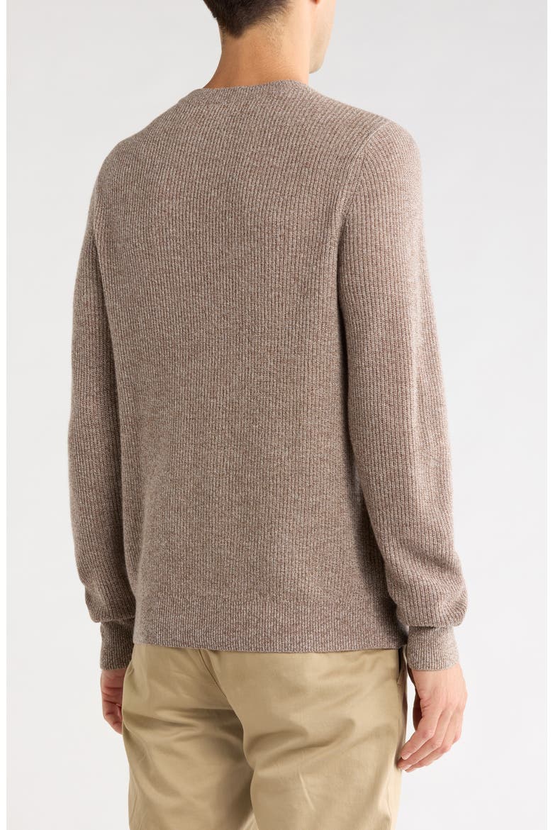 Marled Wool & Cashmere Sweater, Alternate, color, BROWN SPECKLED HEATHER