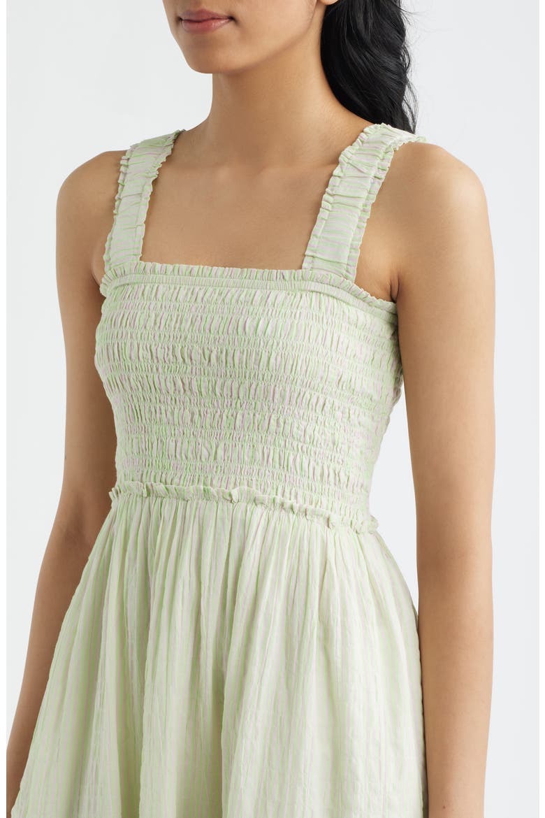 Hadly Stripe Sleeveless Maxi Dress, Alternate, color, PISTACHIO X CONCH SHELL PINK