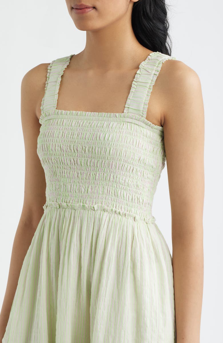 Lilly Pulitzer<sup>®</sup> Hadly Stripe Sleeveless Maxi Dress, Alternate, color, Pistachio X Conch Shell Pink