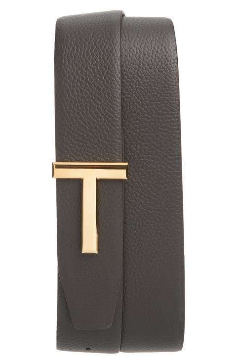 T Icon Reversible Soft Grain Leather Belt
