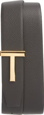 TOM FORD T Icon Reversible Soft Grain Leather Belt