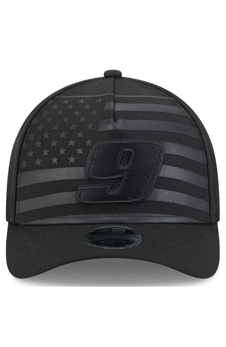 New Era Men's New Era Black Chase Elliott American Flag 9FORTY M-Crown A-Frame Adjustable Hat, Alternate, color, Black