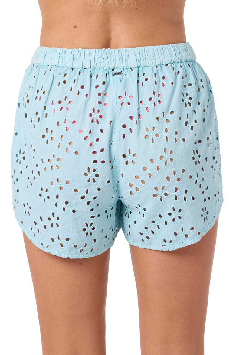 Pam Cotton Eyelet Cover-Up Shorts, Alternate, color, STRATOSPHERE