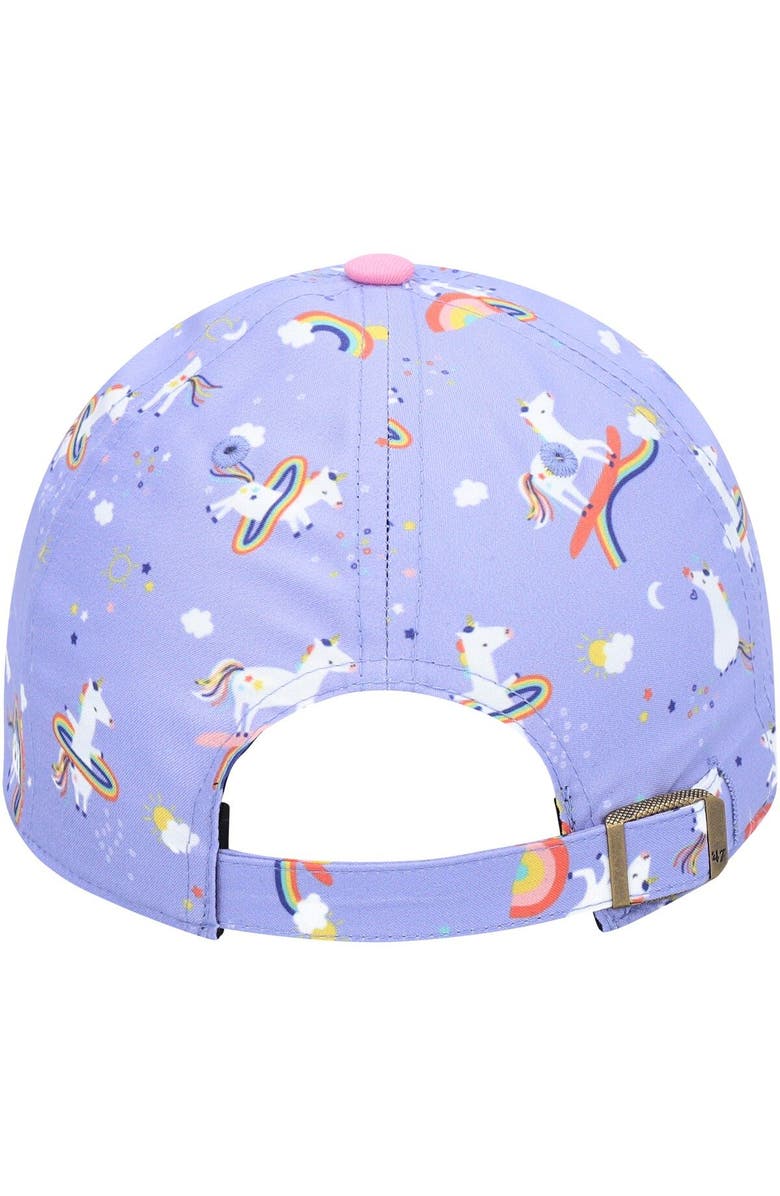 '47 Girls Preschool '47 Purple Las Vegas Raiders Unicorn Clean Up Adjustable Hat, Alternate, color, Purple