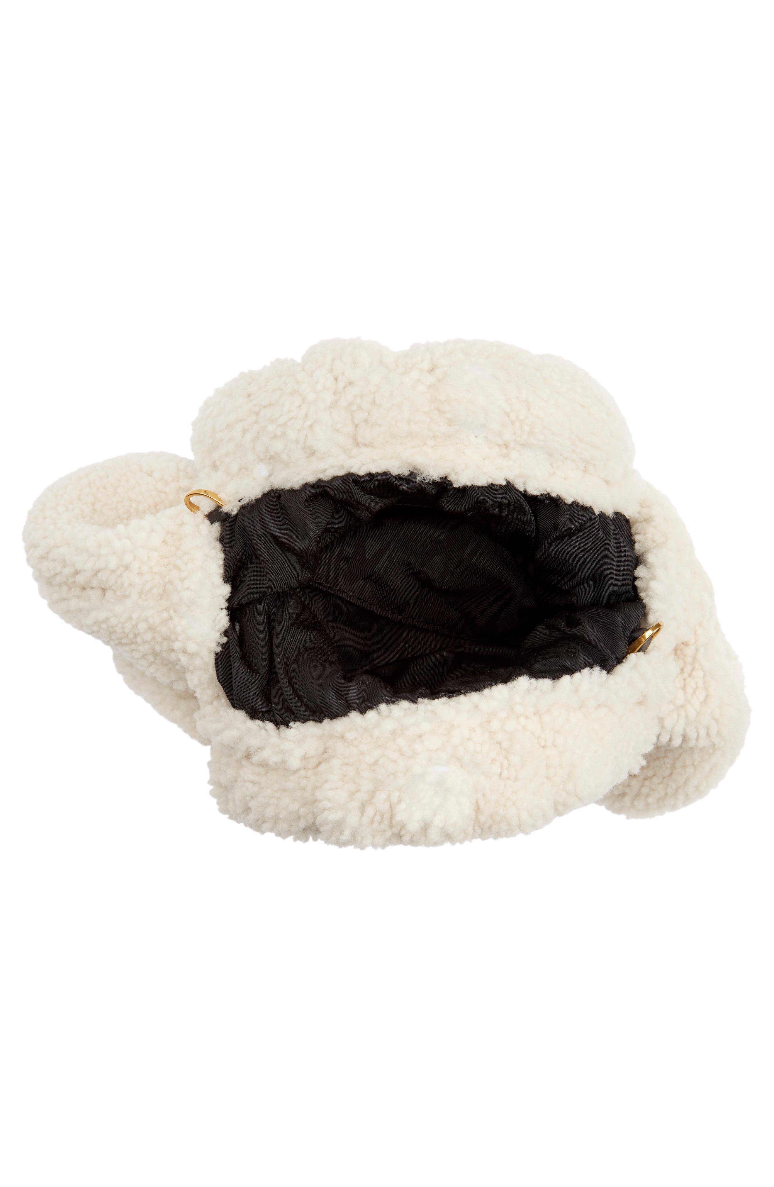 STAUD Camille Genuine Shearling Crossbody Bag, Alternate, color, 