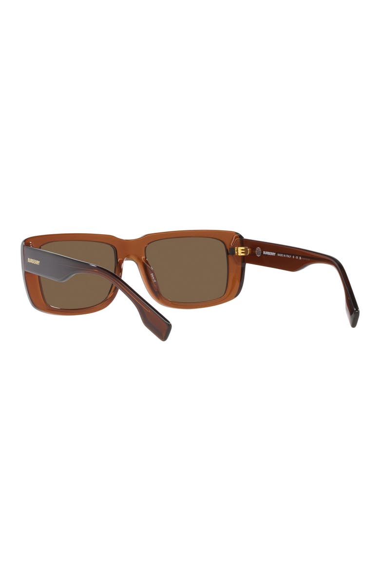 55mm Rectangular Sunglasses, Alternate, color, BROWN