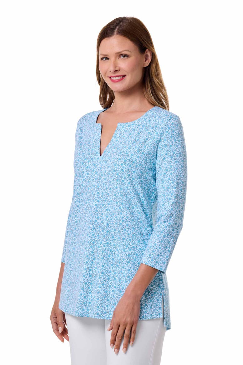 Women's St.Lucia Tunic Top with Long Sleeves, UPF 50+ Sun Protection, Alternate, color, Malibu Blue Shell