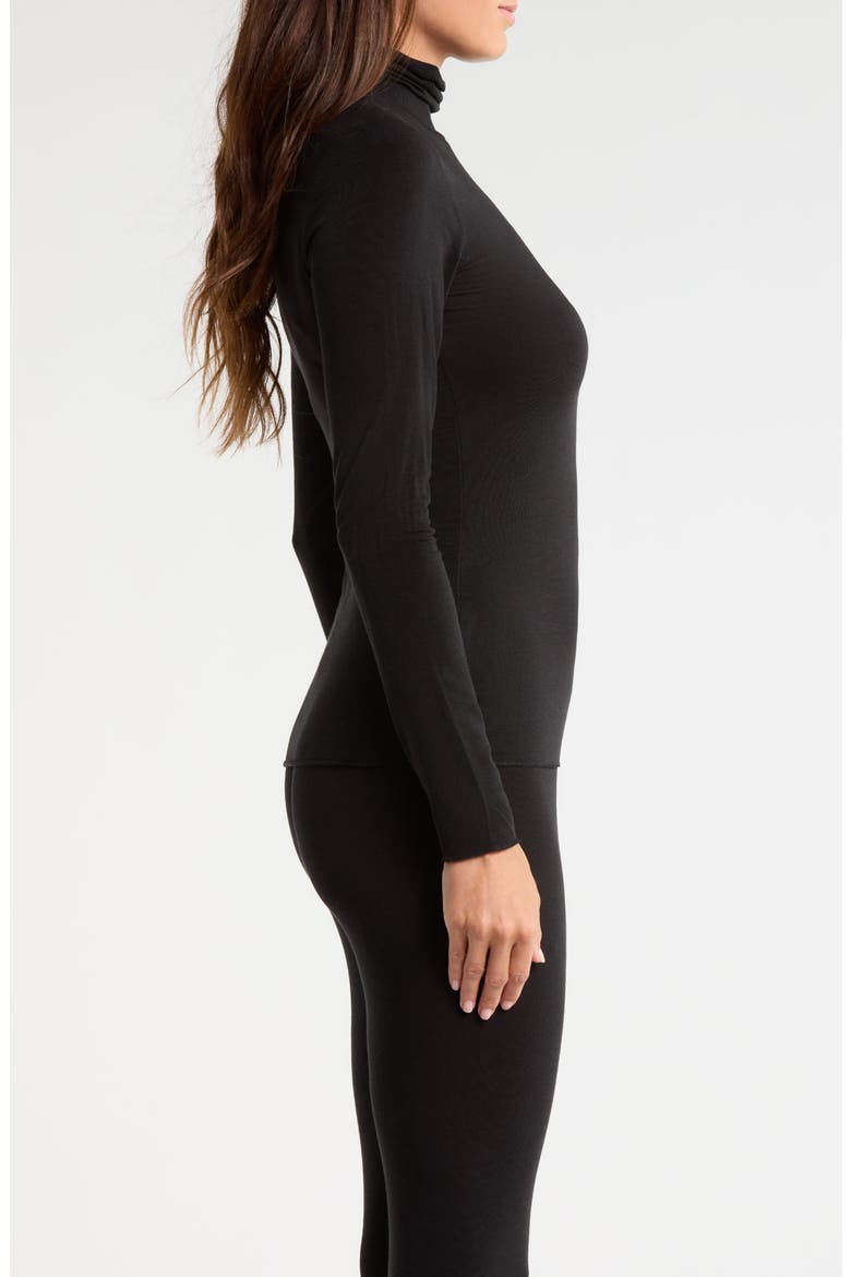 Luxe Layering Turtleneck Top, Alternate, color, BLACK