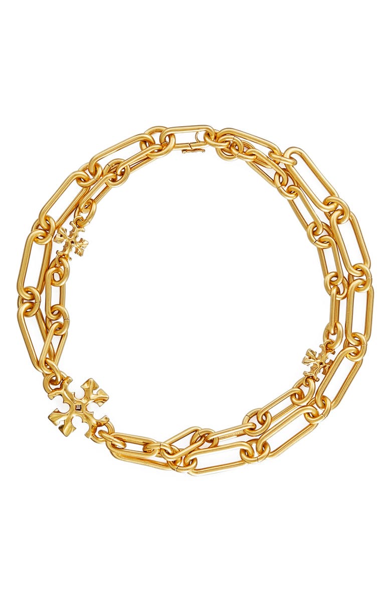 Tory Burch Roxanne Layered Chain Necklace, Main, color,