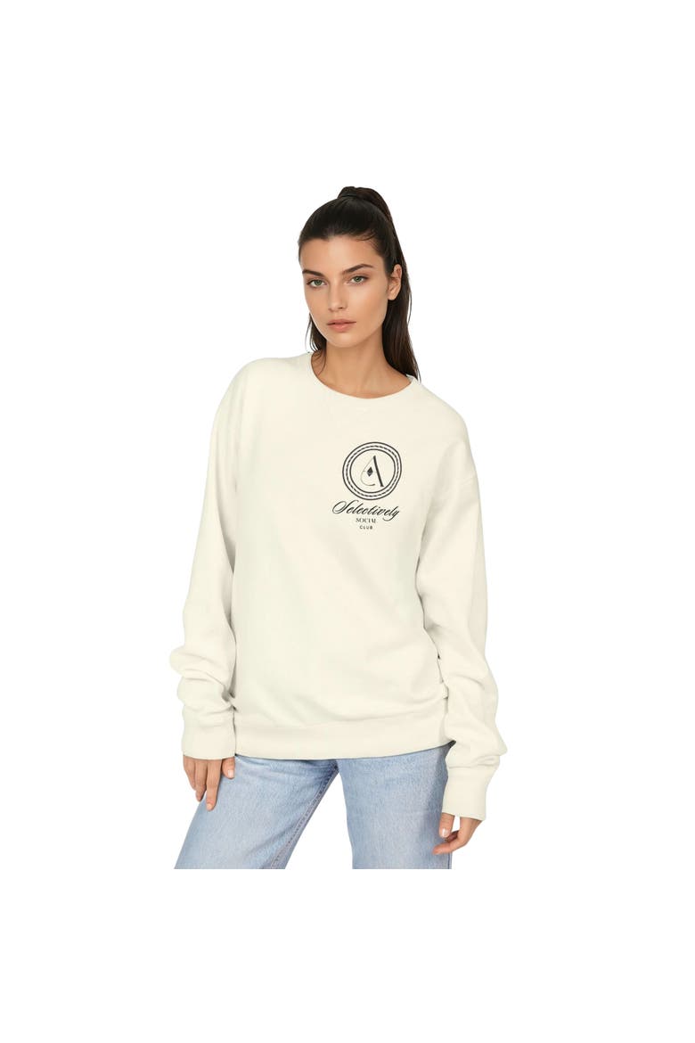 Heather Graphic Crewneck Sweatshirt, Main, color, BEIGE