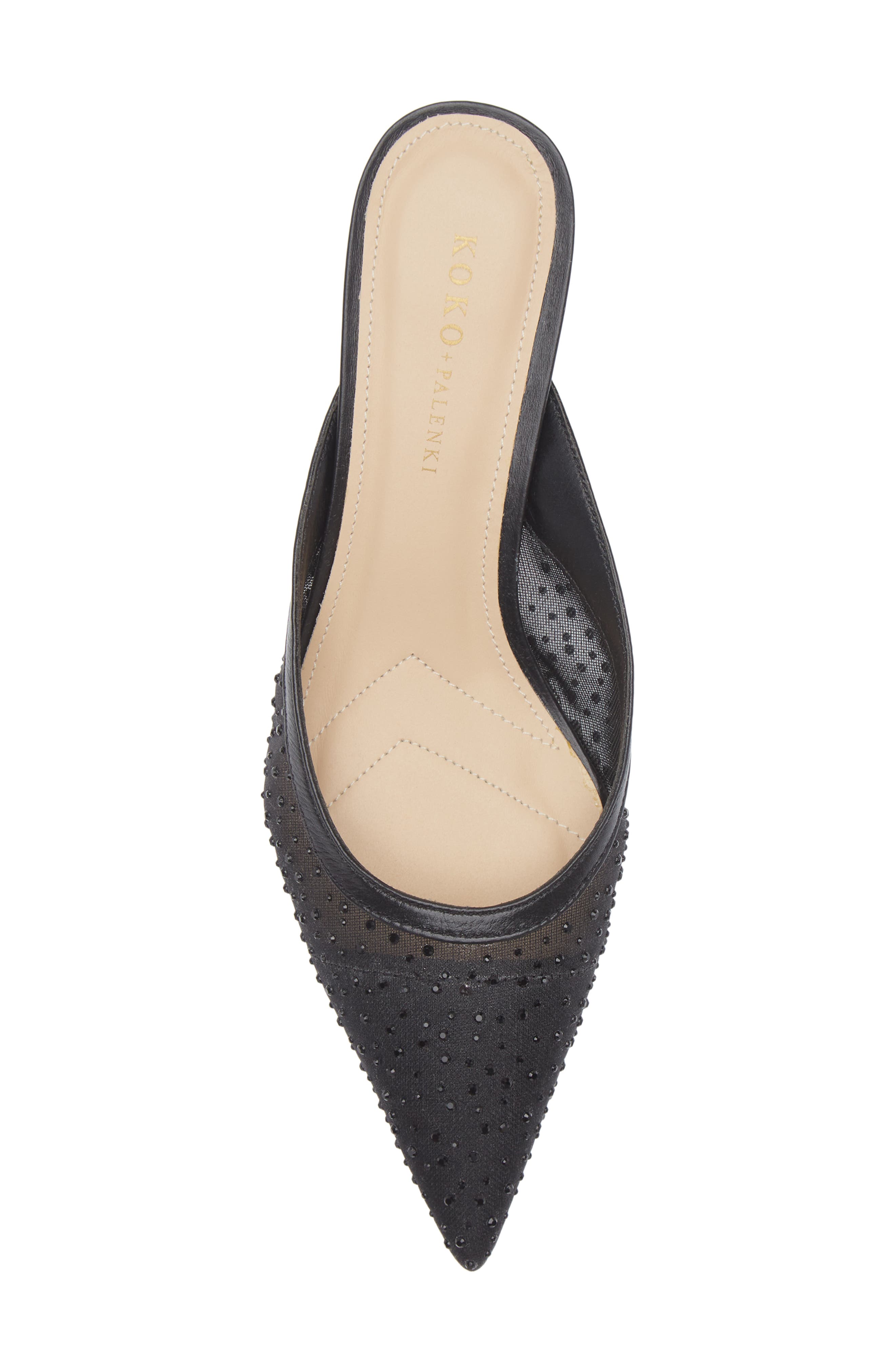 KOKO + PALENKI Piercee Cap Toe Pump, Alternate, color, Black Mesh-Black Stones