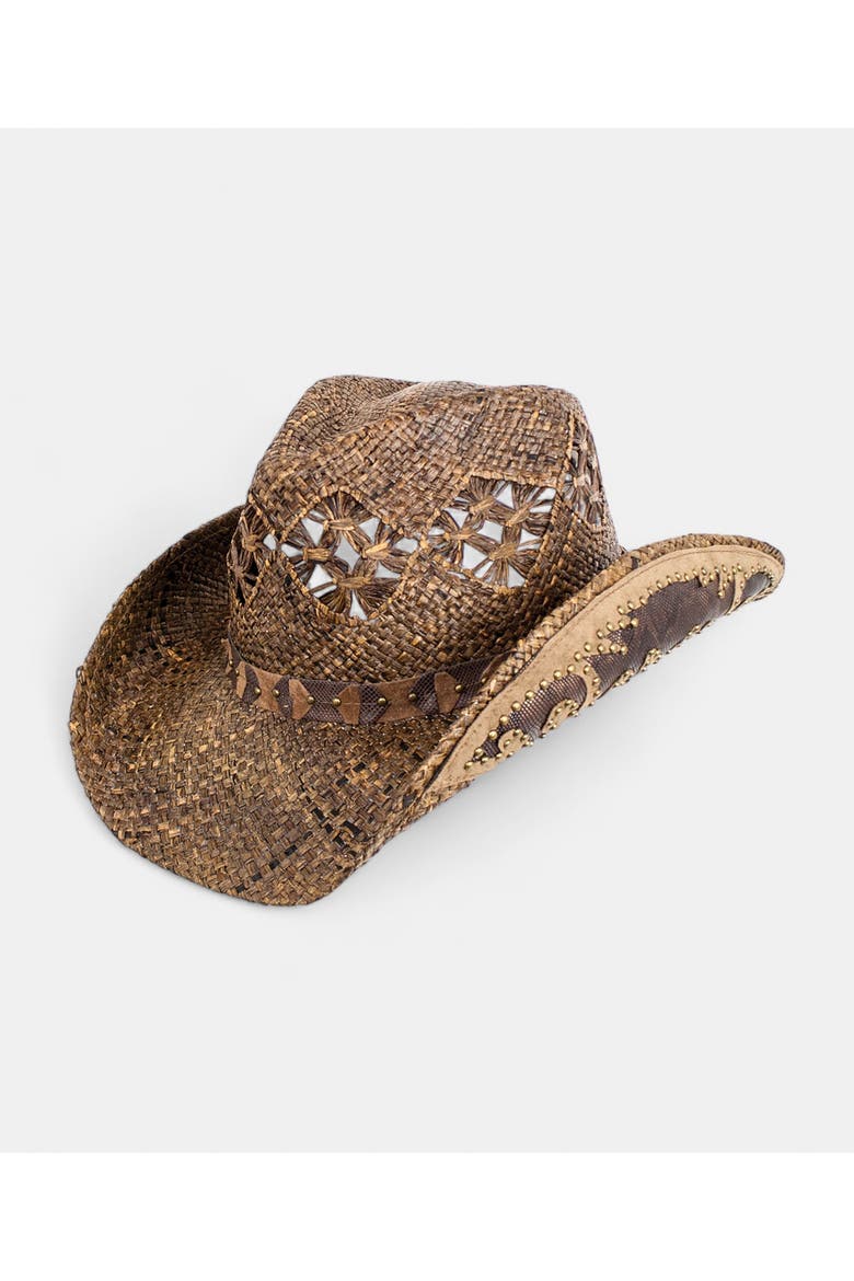 Mallorie Straw Drifter, Main, color, BROWN