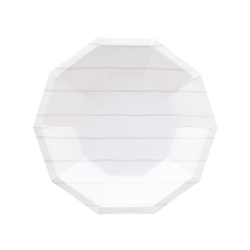 Daydream Society Frenchie Striped Small Plates In Lilac
