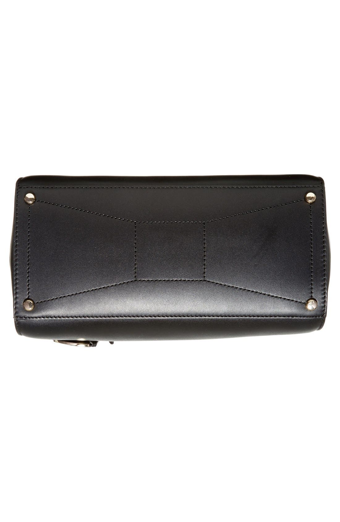 'lucca drive - small candace' leather satchel, Alternate, color, BLACK