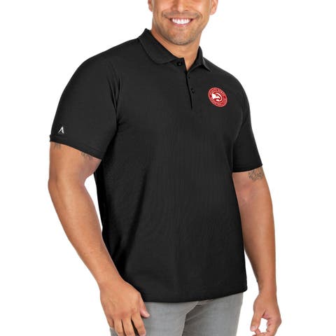 Men's Antigua Black Atlanta Hawks Big & Tall Legacy Pique Polo