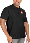 ANTIGUA Men's Antigua Black Atlanta Hawks Big & Tall Legacy Pique Polo