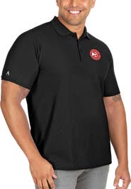 ANTIGUA Men's Antigua Black Atlanta Hawks Big & Tall Legacy Pique Polo