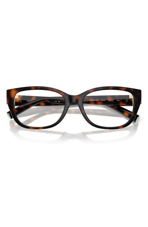 Tiffany & Co . 54mm Pillow Optical Glasses In Havana