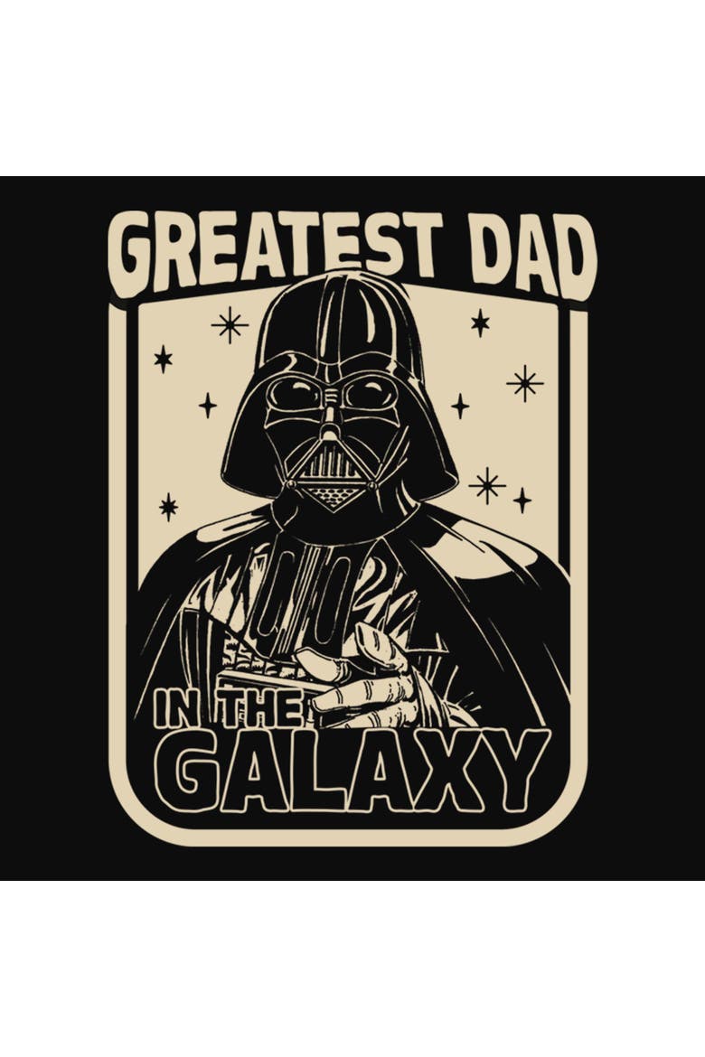 Men's Star Wars A New Hope Vader Greatest Dad In The Galaxy  Graphic T-Shirt, Alternate, color, Black