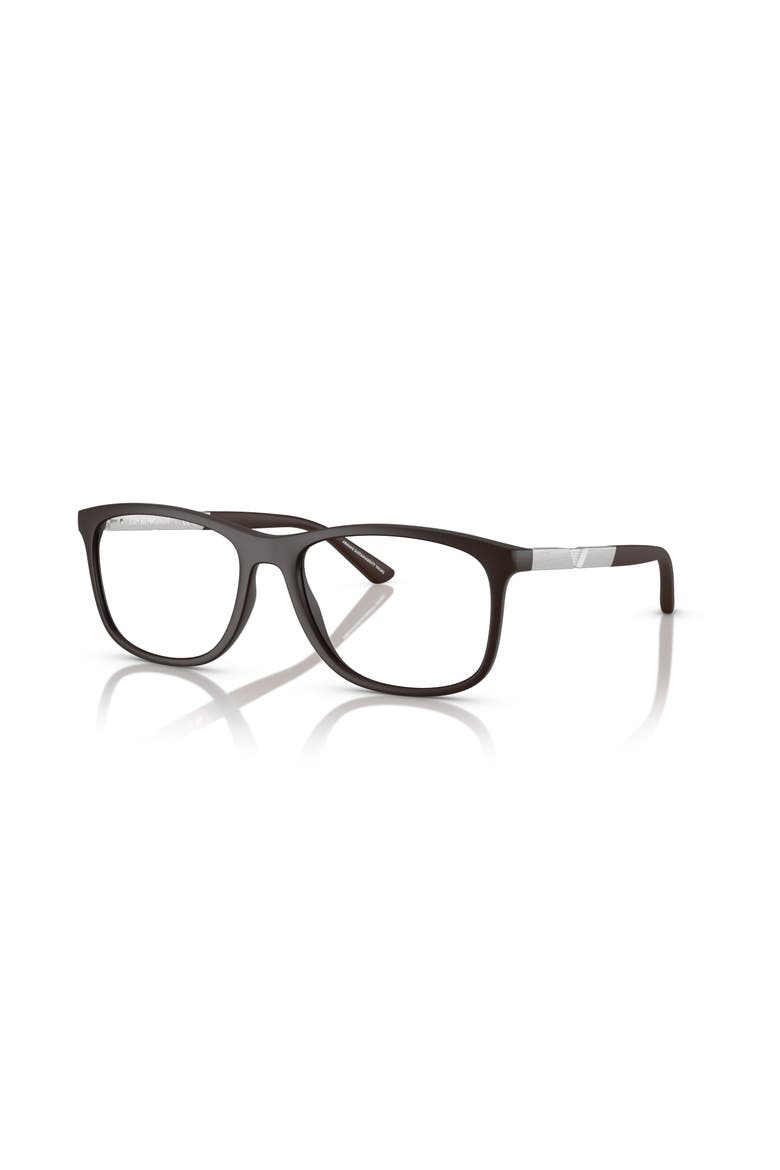 53mm Rectangle optical glasses, Main, color, Brown