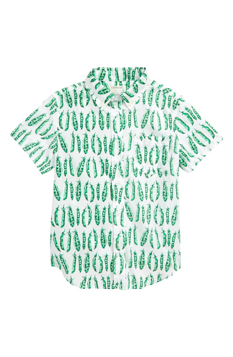 crewcuts by J.Crew Pea Pods Stretch Poplin Shirt, Main, color,