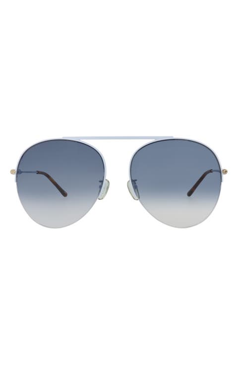 61mm Aviator Sunglasses