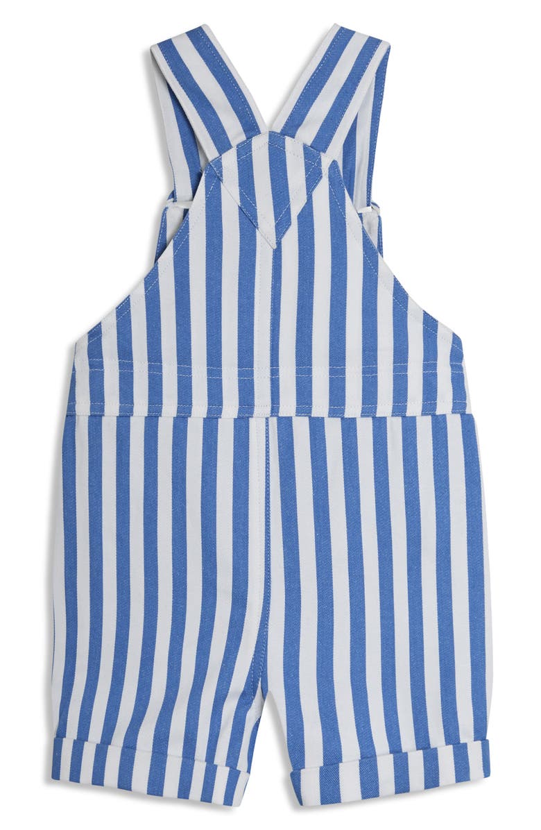 JOJO MAMAN BEBE Cotton T-Shirt & Stripe Overalls Set, Alternate, color, Blue