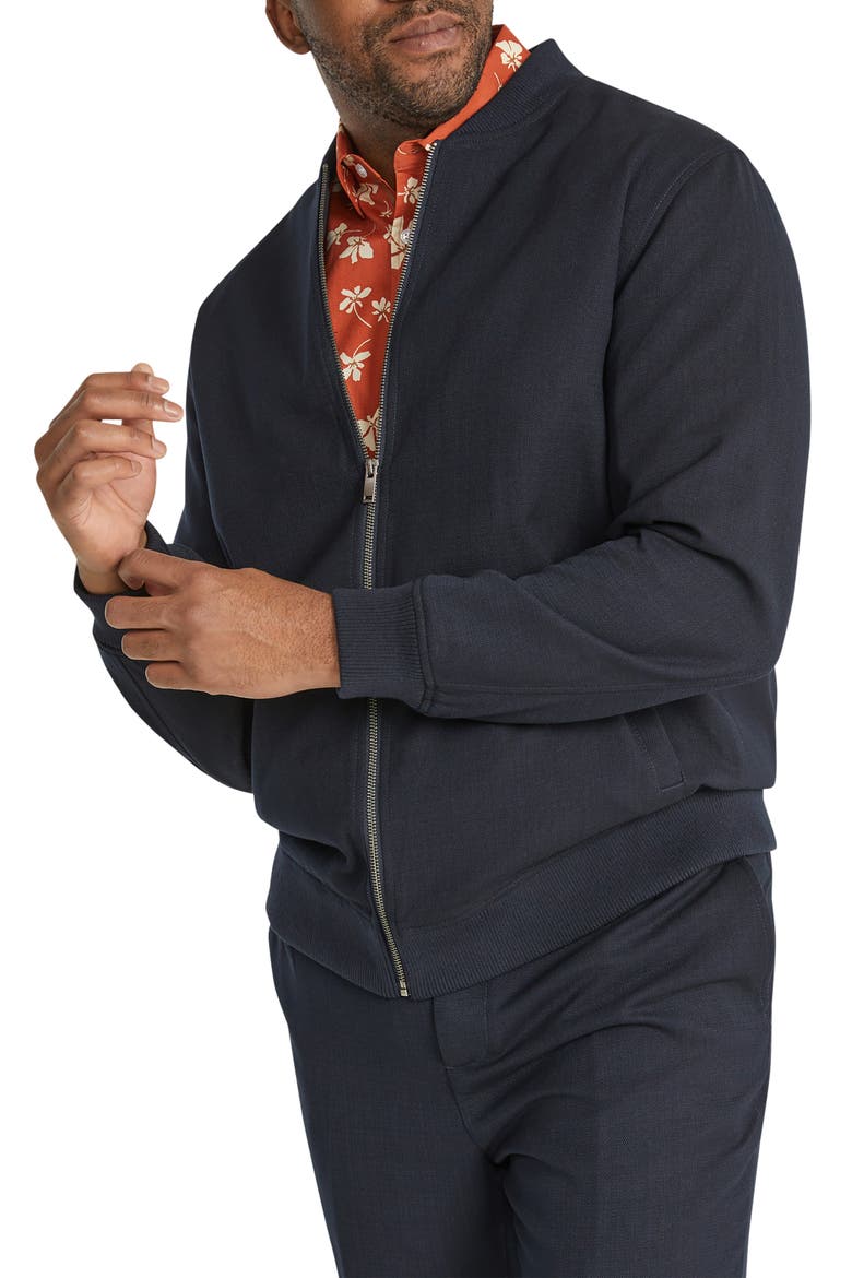 Davis Smart Bomber Jacket , Main, color, NAVY
