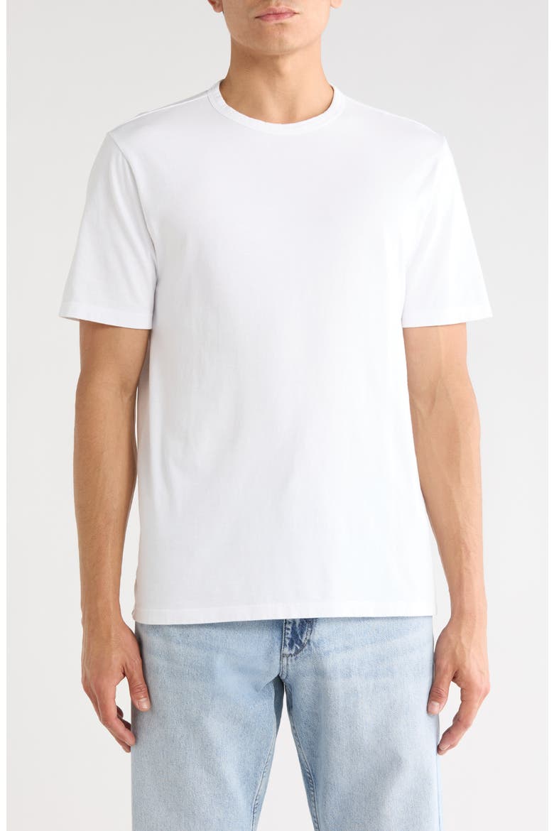 Cotton Crewneck T-Shirt, Main, color, OPTIC WHITE