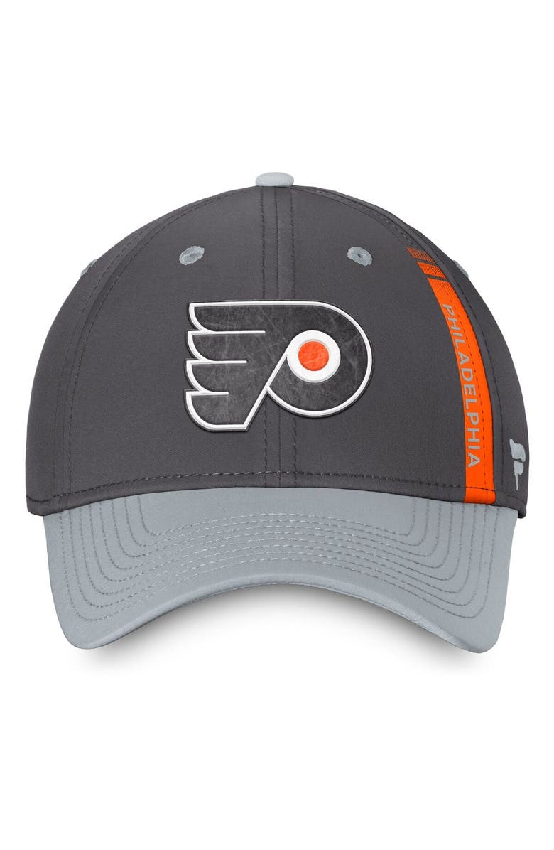 FANATICS Men's Fanatics Branded Charcoal/Gray Philadelphia Flyers Authentic Pro Home Ice Flex Hat, Alternate, color, 