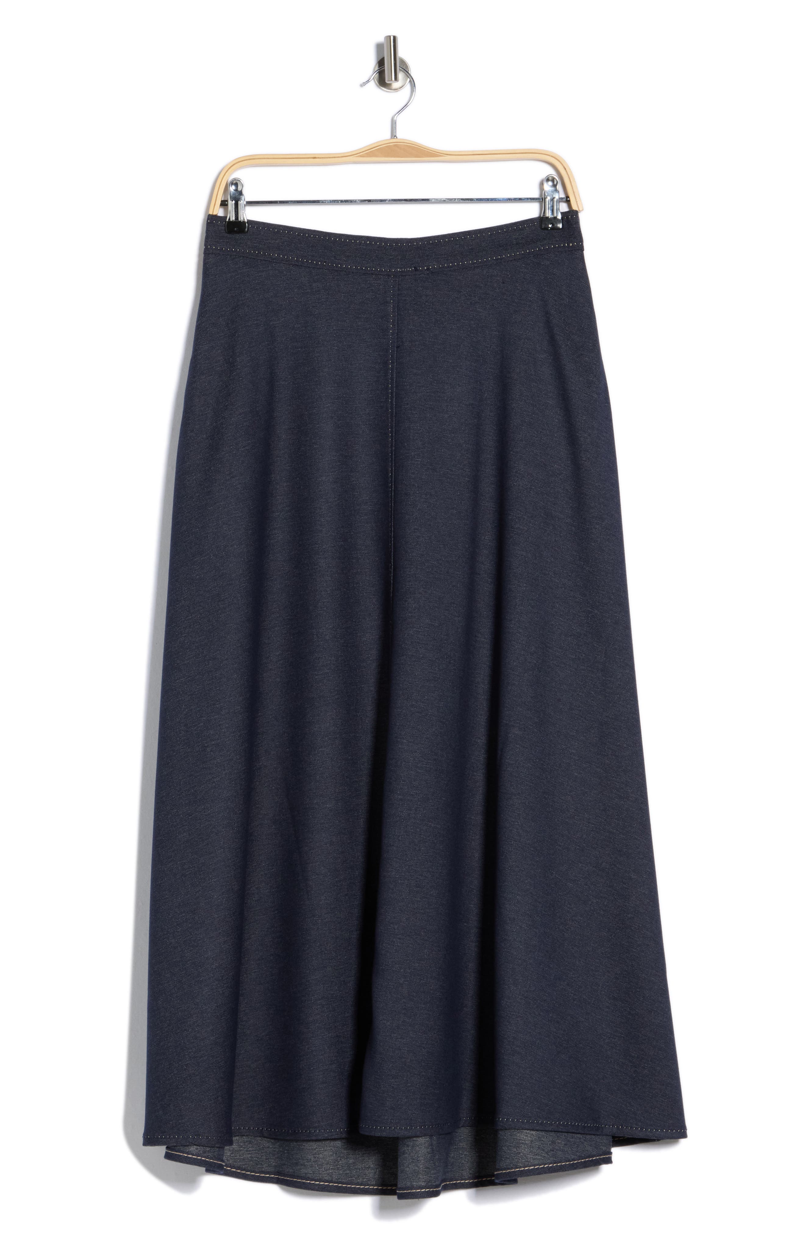 MAX STUDIO Topstitched A-Line Maxi Skirt